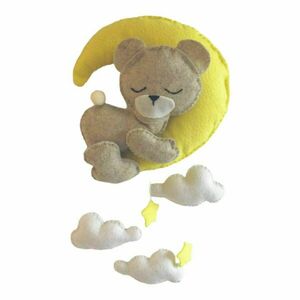 Κρεμαστό τοίχου sleeping moon bear - κορίτσι, αγόρι, προσωποποιημένα, κρεμαστό διακοσμητικό - 2