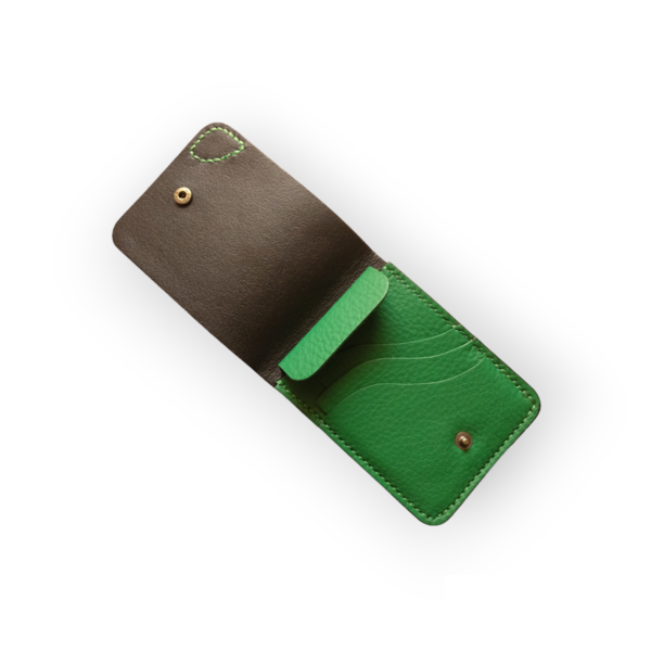Χειροποίητο δερμάτινο ανδρικό πορτοφόλι πράσινο -WA139 - δέρμα, πορτοφόλια - 2