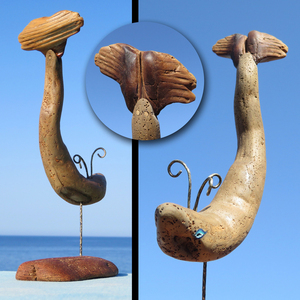 Φάλαινα - Driftwood Art - ξύλο, διακοσμητικά - 4