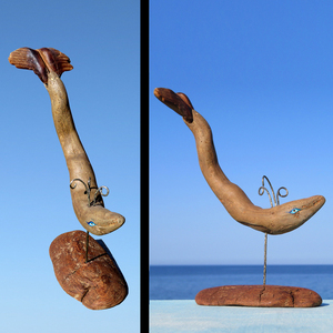 Φάλαινα - Driftwood Art - ξύλο, διακοσμητικά - 5