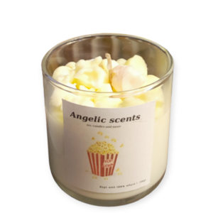 Pop corn candle - αρωματικά κεριά, vegan κεριά