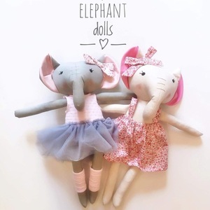 Κούκλα ελεφαντίνα η «Ντίνα» - κορίτσι, λούτρινα - 5