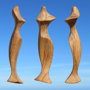Αφηρημένη Γυναικεία Φιγούρα - Ξύλινο Γλυπτό Μενταγιόν - ξύλο, μακριά, boho, μενταγιόν - 3