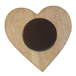 Ξύλινη καρδιά σε φυσικό χρώμα με μαγνήτη (Γάτες) - ξύλο, διακοσμητικά - 2