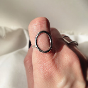Ασημί οβάλ δαχτυλίδι από ασήμι 925. - ασήμι 925, γεωμετρικά σχέδια, boho, αυξομειούμενα - 5