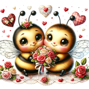 Αφίσα - Poster Bees in love 2, 21x30εκ. - αφίσες