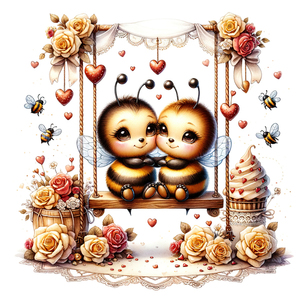 Αφίσα - Poster Bees in love 4, 21x30εκ. - αφίσες