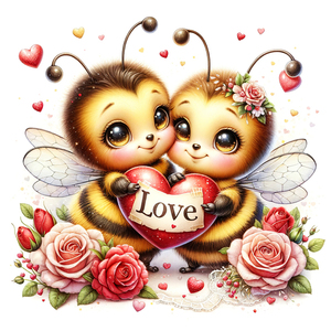 Αφίσα - Poster Bees in love 5, 21x30εκ. - αφίσες