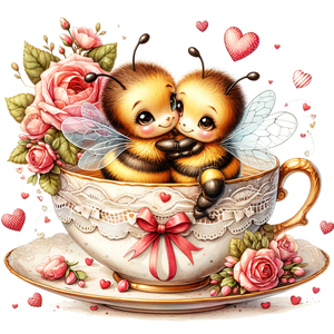 Αφίσα - Poster Bees in love 9, 21x30εκ. - αφίσες
