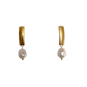 Σκουλαρίκια με μαργαριτάρια - ημιπολύτιμες πέτρες, ατσάλι, boho, καρφάκι