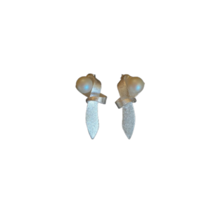Σκουλαρίκια ασημένια με λευκή πέρλα - ασήμι 925, επάργυρα, swarovski, μικρά