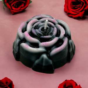Αρωματικό κερί σόγιας, σε σχήμα Τριαντάφυλλο (100γρ) - τριαντάφυλλο, αρωματικά κεριά, soy candles - 2