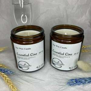 Κερί Σόγιας Essential Line by Kaimemellei, σε Caramel βάζο 250 ml - αρωματικά κεριά, κεριά, αρωματικό χώρου, κερί σόγιας - 3