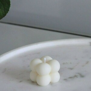 Φυτικό κερί σόγιας mini bubble 1 τεμάχιο λευκό - βάπτισης, 100% φυτικό