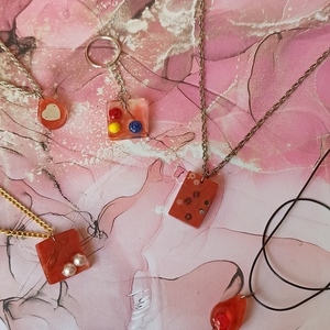 Valentine's day Special κρεμαστό με μικρές χάντρες - ρητίνη, μέταλλο, κοσμήματα - 4