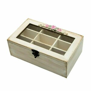Κουτί με ρομαντικά τριαντάφυλλα - ξύλο, ρητίνη, διακοσμητικά