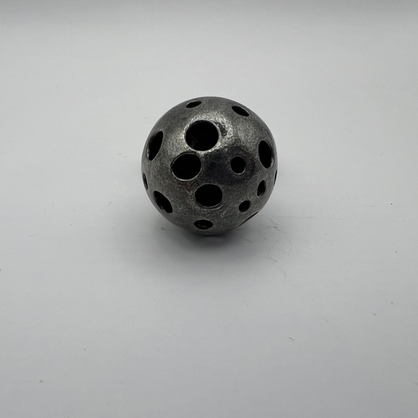 Black Planet Sphera δαχτυλίδι οξειδωμένο ασήμι 925 L - ασήμι 925, γεωμετρικά σχέδια, σταθερά - 2