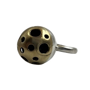 Brass Planet Sphera δαχτυλίδι ασήμι 925 με ορείχαλκο L - ασήμι 925, γεωμετρικά σχέδια, σταθερά