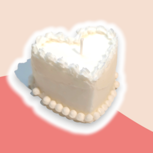 Heart Cake Candle με αρώμα της επιλογής σας ( 140gr., 5εκ. Ύψος, 8εκ. Πλάτος ) - αρωματικά κεριά, αρωματικό, αγ. βαλεντίνου, δωρο για επέτειο - 2