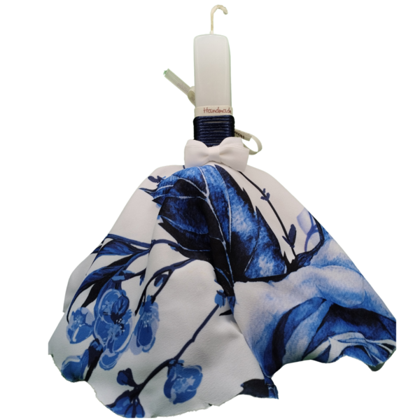Αρωματικη λαμπάδα μπλε φόρεμα πριγκίπισσας - αρωματικά κεριά, αρωματικές λαμπάδες - 2