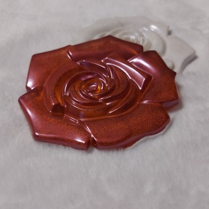 Σουβέρ τριαντάφυλλο από ρητίνη (σετ 2 τεμ.) (13cm) - ρητίνη, είδη σερβιρίσματος, πιατάκια & δίσκοι - 3