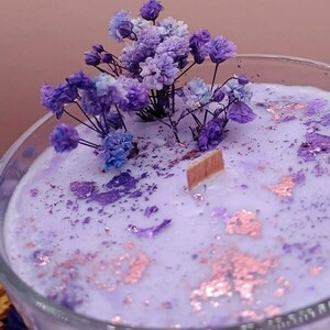 JEWELRY CANDLE - Χειροποίητο φυτικό κερί σόγιας με αποξηραμένα λουλούδια με κόσμημα έκπληξη - boho, αρωματικά κεριά, κερί σόγιας