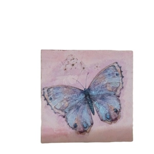 Ξύλινη μολυβοθήκη με πεταλούδες - κορίτσι, πεταλούδα