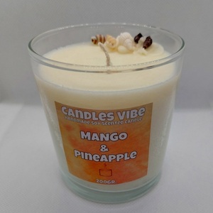 PINEAPPLE MANGO 220GR - αρωματικά κεριά, φυτικό κερί, soy candle - 3