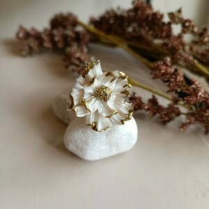 Λουλούδι Δαχτυλίδι - επιχρυσωμένα, λουλούδι, ατσάλι, αυξομειούμενα