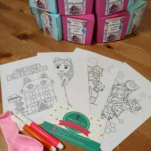 Χάρτινη τούρτα 18 τεμαχίων με θέμα Γκάμπι ΓΕΜΑΤΗ ΜΕ ΧΡΩΜΟΣΕΛΙΔΕΣ - κορίτσι, ήρωες κινουμένων σχεδίων - 3