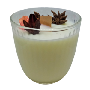 Χειροποίητο κερί σόγιας σε γυάλινο ποτήρι διάφανο με άρωμα Amber & Olibanum ( 275 ml - 56 ώρες καύσης ) - αρωματικά κεριά, σόγια, αρωματικό χώρου, soy wax - 4