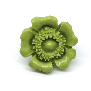 Δαχτυλίδι LIME POPPY - πηλός, λουλούδι, αυξομειούμενα - 2