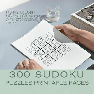 Εκτυπώσιμο βιβλίο με 300 SUDOKU παζλ σε Α4 διαστάσεις - φύλλα εργασίας - 3