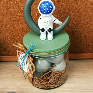 Βάζο με σαπουνακια με θέμα αστροναύτες - διακοσμητικά, για παιδιά, πύραυλοι - 2
