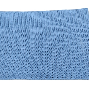 Αφράτη μωρουδιακή χειροποίητη κουβέρτα 100% ακρυλική 113Χ80 - ΜΠΛΕ - αγόρι