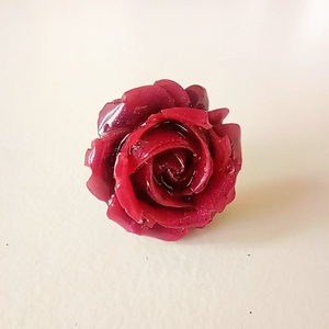 Δαχτυλίδι τριαντάφυλλο από υγρό γυαλί. - μπρούντζος, μεγάλα, δώρα γενεθλίων, αυξομειούμενα, δώρα για γυναίκες - 3
