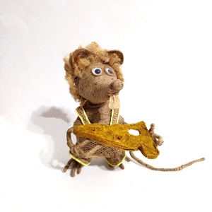 Χειροποίητη, αρωματική λαμπάδα FUNNY HUNGRY ANIMALS με χειροποίητο ποντικάκι από σπάγγο - για παιδιά, για ενήλικες, για εφήβους, ζωάκια, παιχνιδολαμπάδες - 3