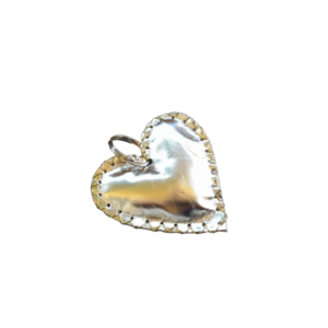 Μπρελόκ/Αξεσουάρ Τσάντας Χρυσή Μεταλιζέ Καρδιά, 11 εκ - δέρμα, καρδιά, αυτοκινήτου, σπιτιού - 2