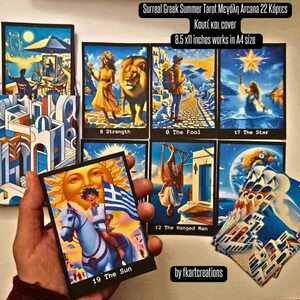 Greek Summer Tarot Deck (22 κάρτες, μεγάλη Arcana) - εκτύπωση, DIY, κάρτες - 4