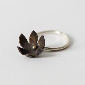 Δαχτυλίδι με λουλούδι - ασήμι 925, λουλούδι, σταθερά