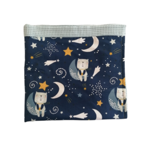 Βρεφική πικέ κουβέρτα "Sweet dreams Starry night" - βαμβάκι, δώρο, χειροποίητα, κουβέρτες - 4