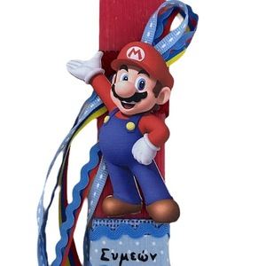 Λαμπάδα Super Mario με όνομα - λαμπάδες, για παιδιά - 2