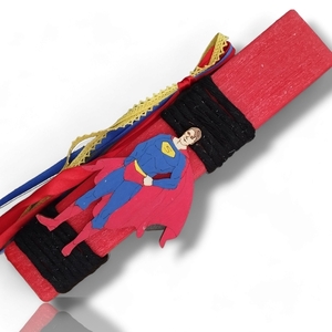 Superman- Χειροποίητη Πασχαλινή Αρωματική λαμπάδα 26 εκ. - αγόρι, λαμπάδες, για παιδιά, ήρωες κινουμένων σχεδίων