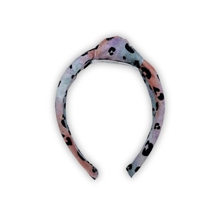 Tie-dye leopard knot hairband - ύφασμα, για τα μαλλιά, στέκες
