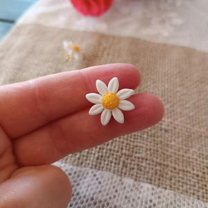 Μαργαρίτες - λευκές - πηλός, λουλούδι, ατσάλι, φθηνά - 5