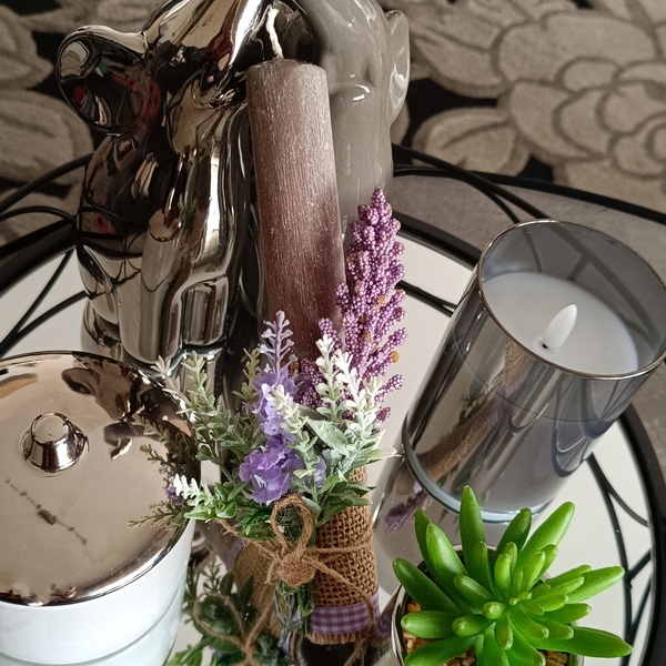 Χειροποίητη πασχαλινή λαμπάδα με λουλούδια - κορίτσι, λουλούδια, λαμπάδες, για ενήλικες, για εφήβους - 4