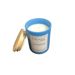 Αρωματικό κερί σόγιας σε ποτήρι 220 ml με άρωμα λεβάντα - αρωματικά κεριά, κερί σόγιας, κεριά & κηροπήγια, vegan κεριά - 2