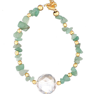 Βραχιόλι Αβεντουρίνης | The Gem Stories Jewelry - ασήμι, ημιπολύτιμες πέτρες, επιχρυσωμένα, χεριού, αυξομειούμενα