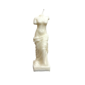 Φυτικό κερί σόγιας άγαλμα Αφροδίτης λευκό 11,5Χ3,5 εκ. - κεριά, κερί σόγιας, vegan κεριά