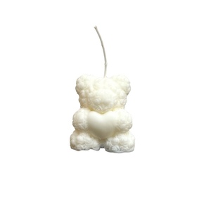 Φυτικό κερί σόγιας αρκουδάκι 6,5Χ5 εκ. λευκό - κερί, κεριά, κερί σόγιας, vegan κεριά